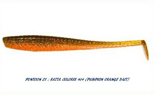 RATTA SHAD 3.25 inch (Coloris 404 - Pumpkin Orange Bait)